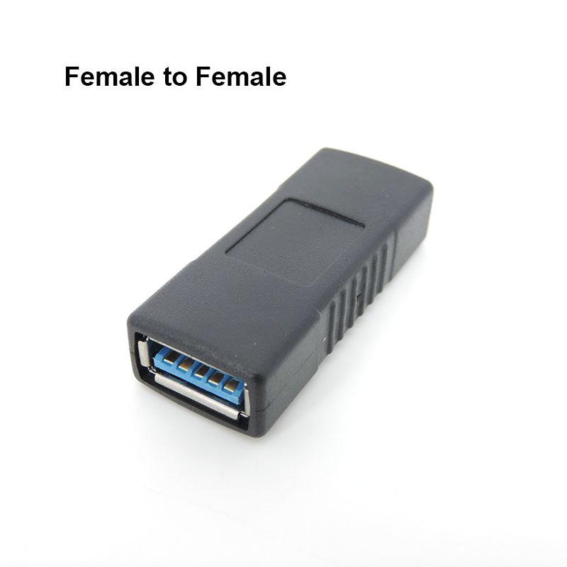 USB 3.0 Тип A «папа-папа-папа» Переходник-переходник Разъем USB3.0 AM-AF Переходник для ноутбука ПК Удлинитель кабеля синий black F to F