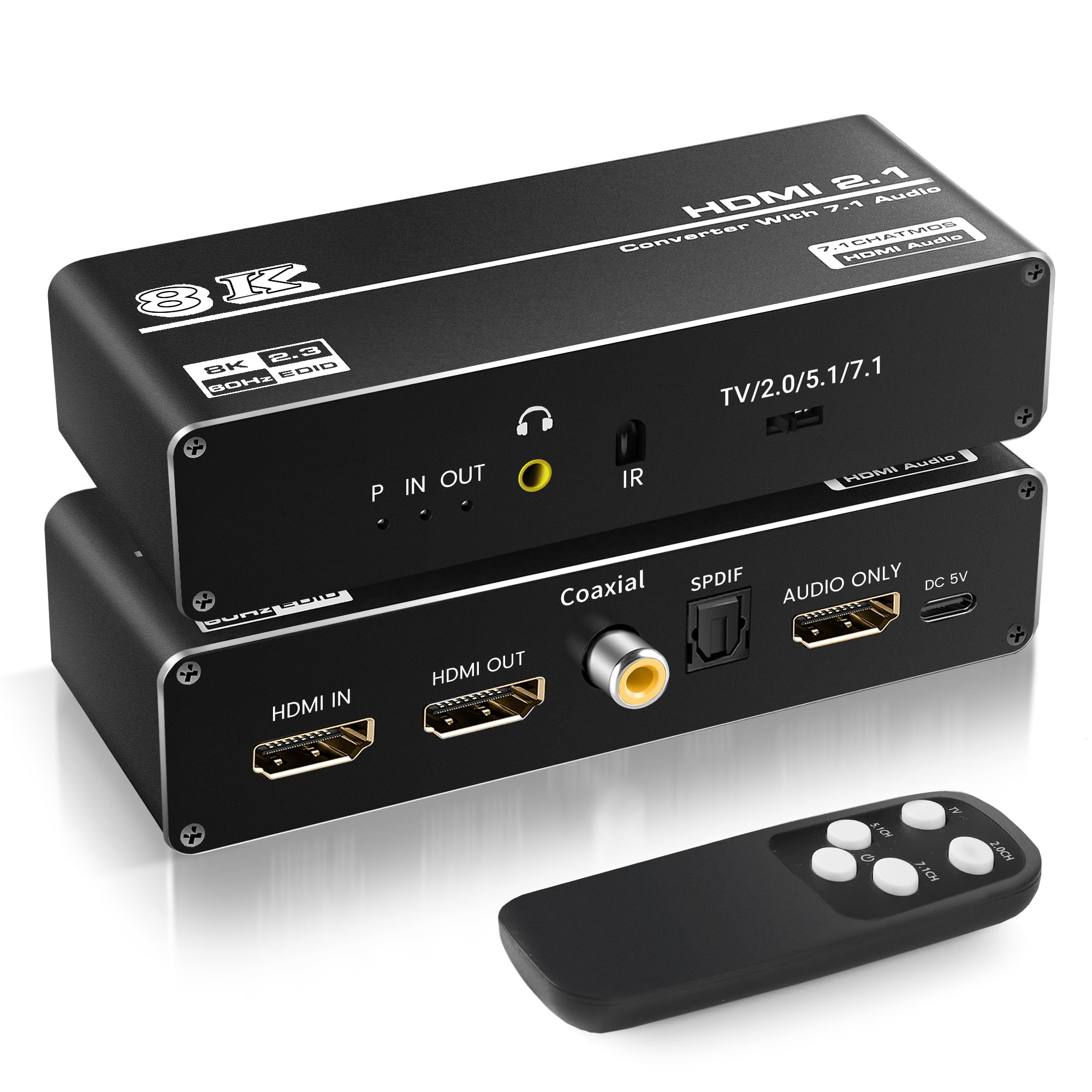 avedio links 8K HDMI Audio Separator 4K120Hz HDMI Audio Separator подключается к системе объемного звучания с функцией разделения звука HDMI Audio