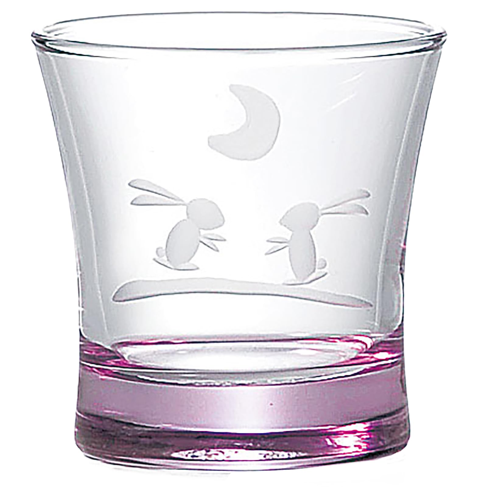 Otsuka Glass Moon Rabbit Sake Glass, 110ml, Cut Glass with Amethyst and Purple Crystals, Transparent, Made in Japan, 11H063-AM-1P